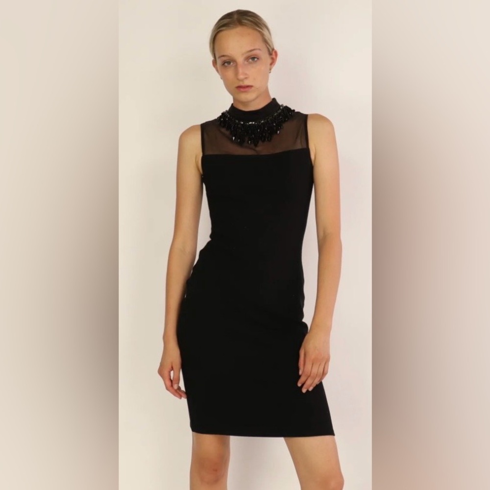Needle & Thread Jeweled Jet Bodycon Mini Dress